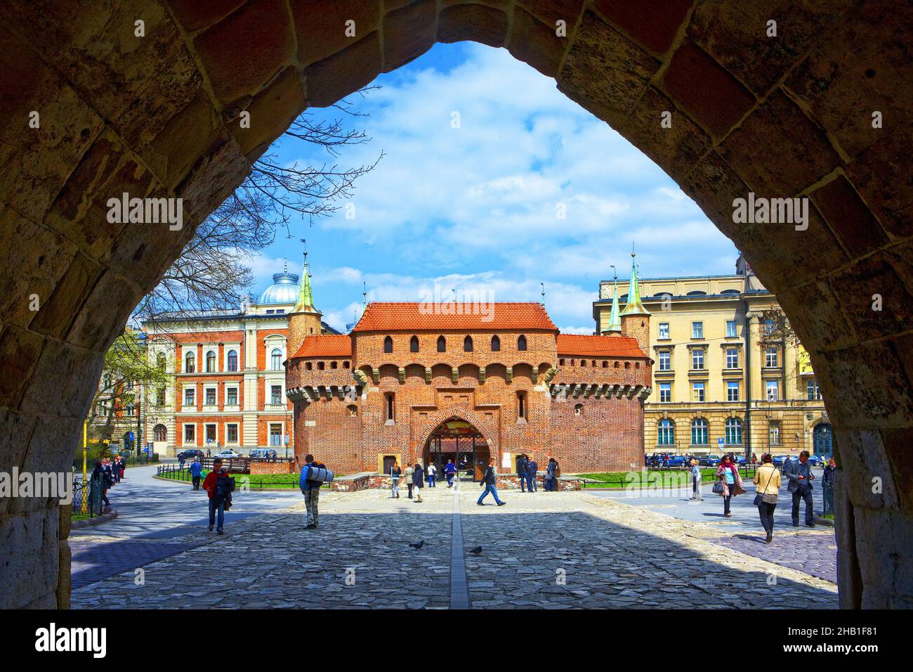 Poland, Cracow, Barbican. Stock Photo