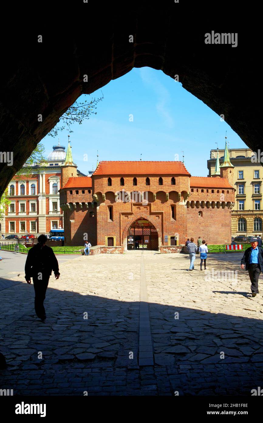 Poland, Cracow, Barbican. Stock Photo