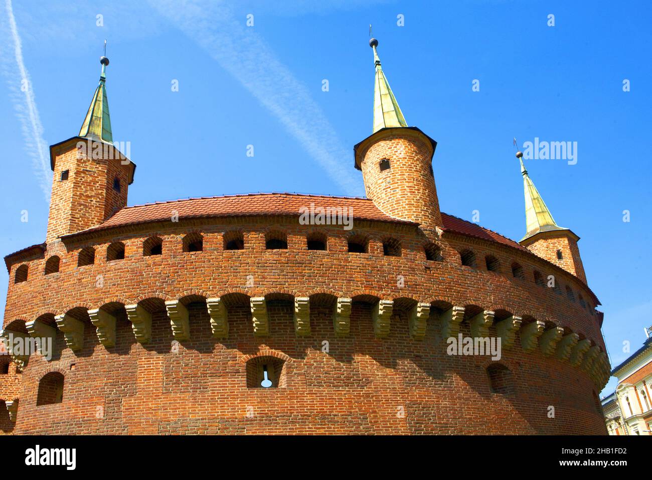 Poland, Cracow, Barbican. Stock Photo