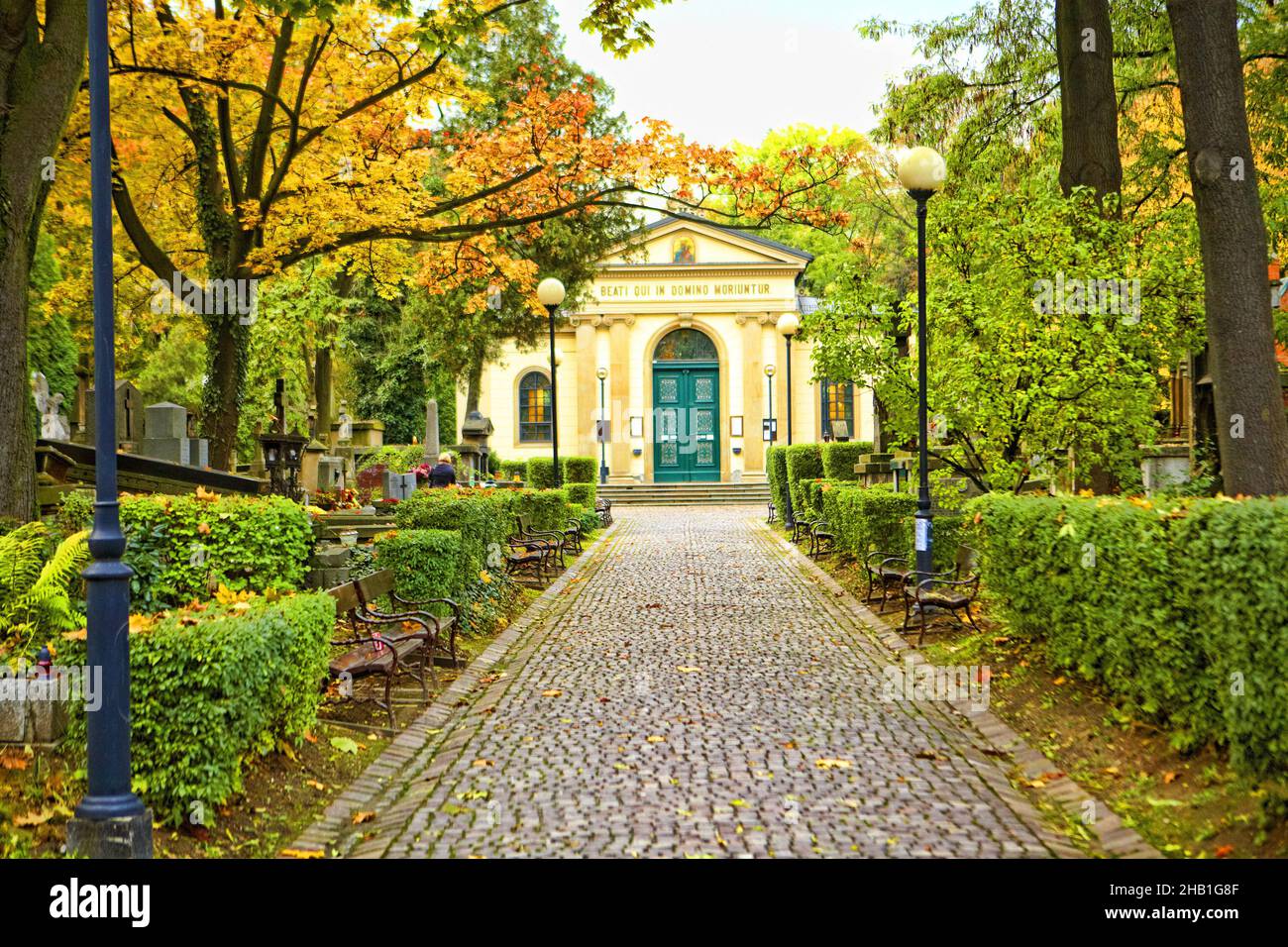 Poland, Cracow, Rakowiecki cementary. Stock Photo