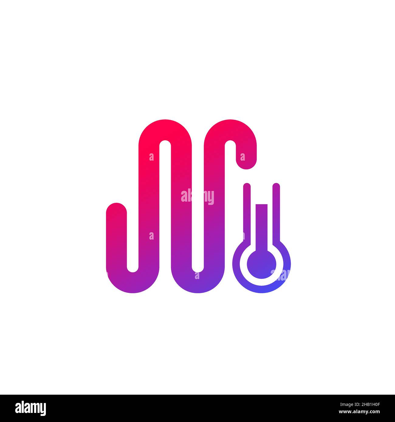 underfloor heating system icon, vector Stock Vector