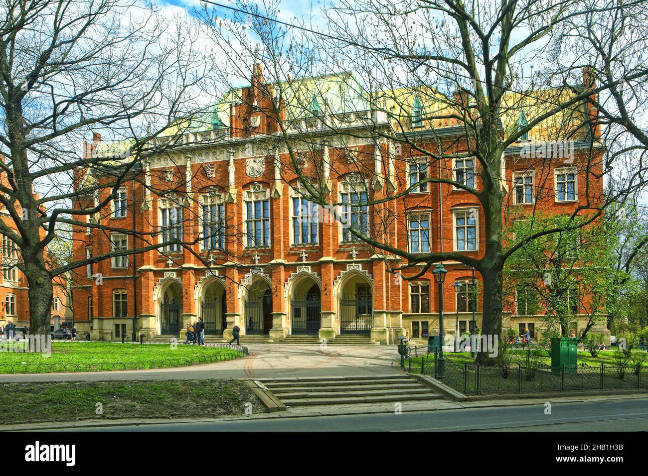 Poland, Cracow, Collegium Novum. Stock Photo