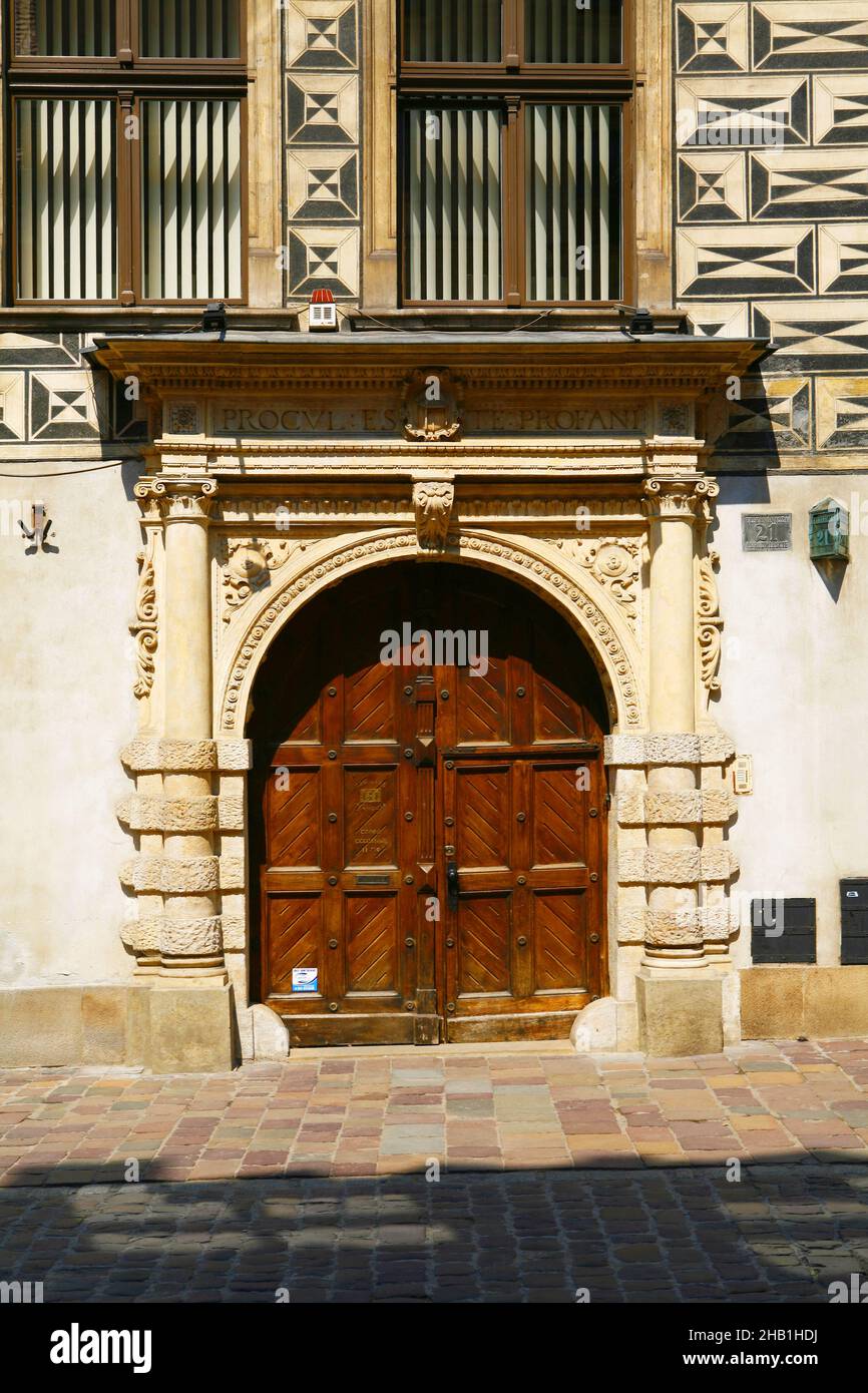 Poland, Cracow, Dean house. Stock Photo