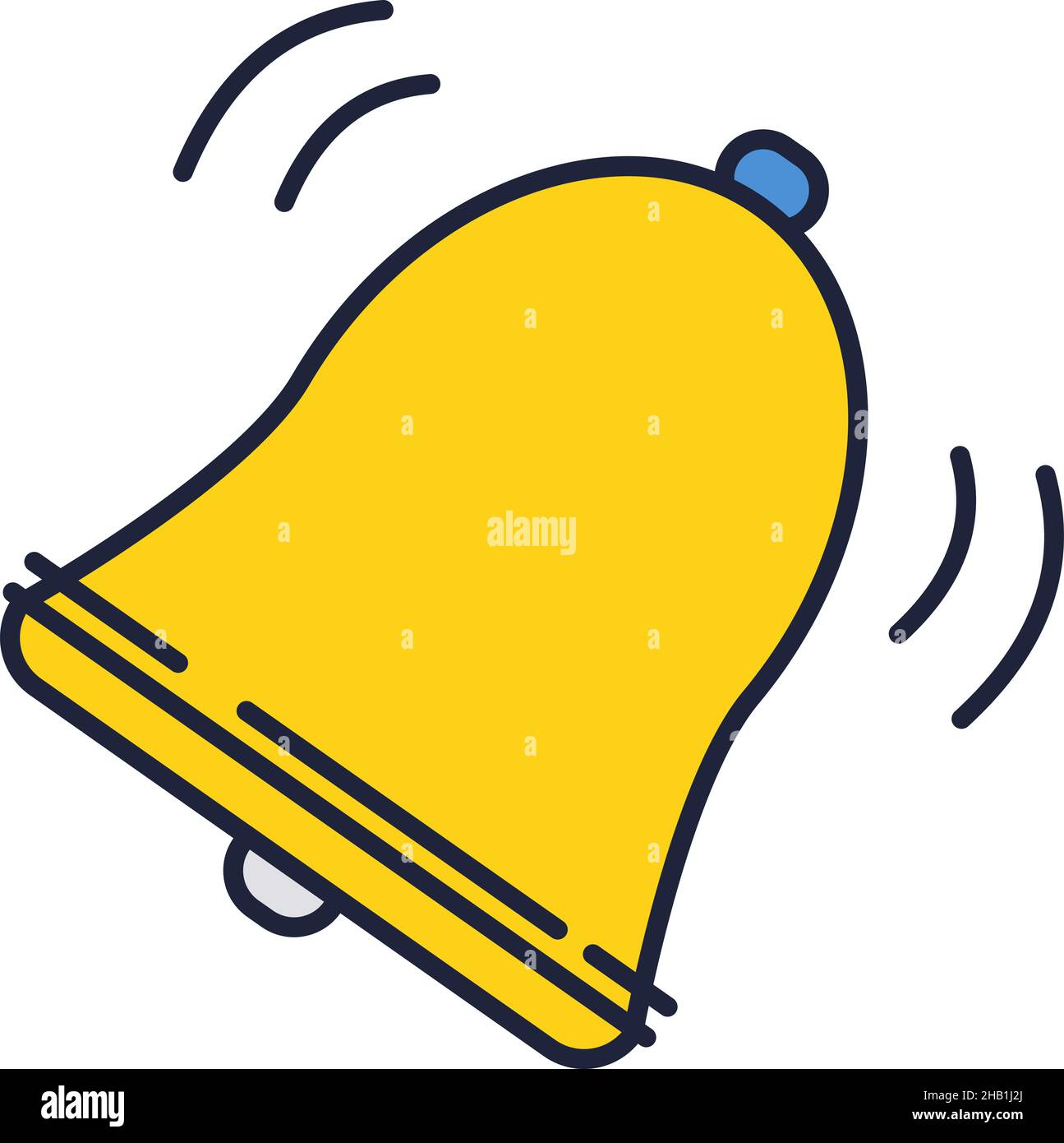 Vector gold bell icon back to school symbol Stock Vector Image & Art ...