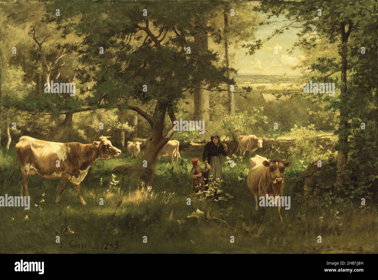 A Summer Morning, George Inness, American, 1825-1894, Oil on canvas ...