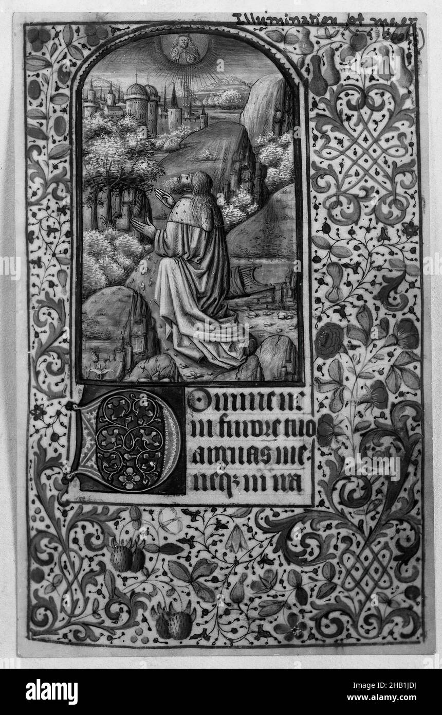 Horae Beatae Mariae Virginis, Manuscript with opaque watercolor and ink with gold, ca. 1470-80, 6 3/4 × 5 × 1 1/2 in., 17.1 × 12.7 × 3.8 cm, Gothic, illumination, Latin, manuscript, medieval Stock Photo