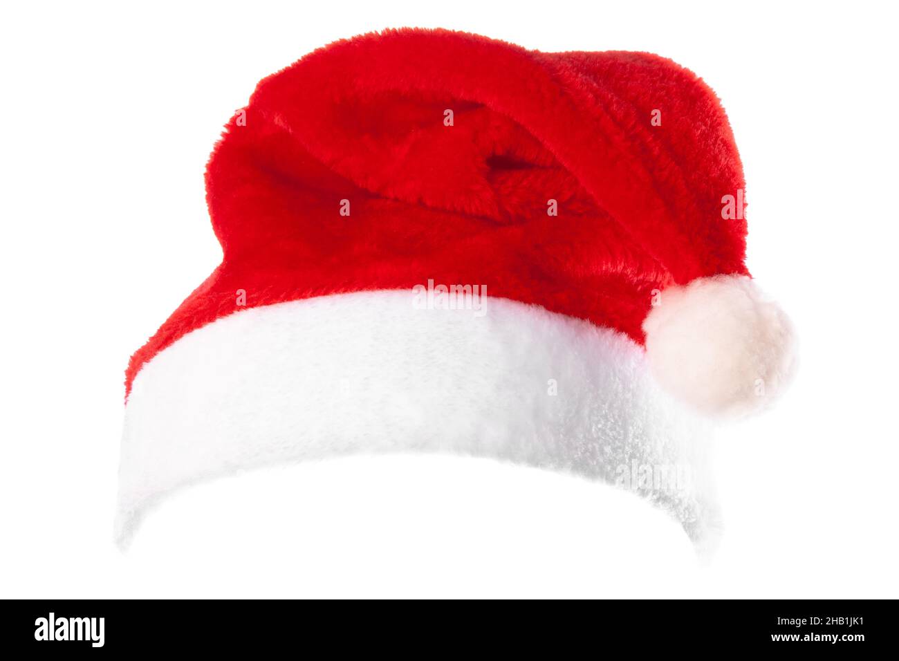 Santa Claus red hat isolated on white background Stock Photo - Alamy