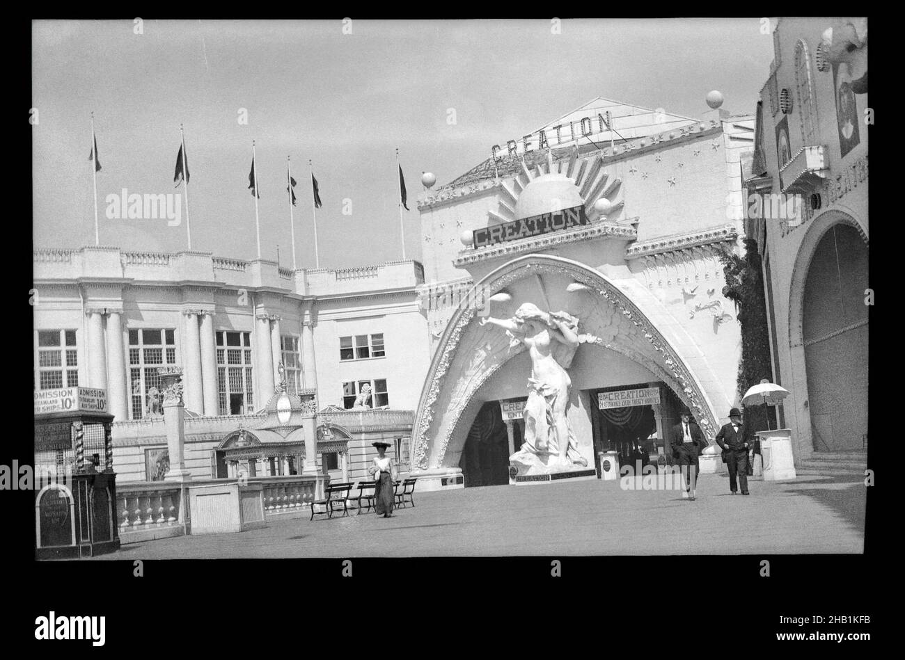 Dreamland, Eugene Wemlinger, Cellulose nitrate negative, 1907, cellulose, Coney Island, negative, nitrate, Wemlinger Stock Photo