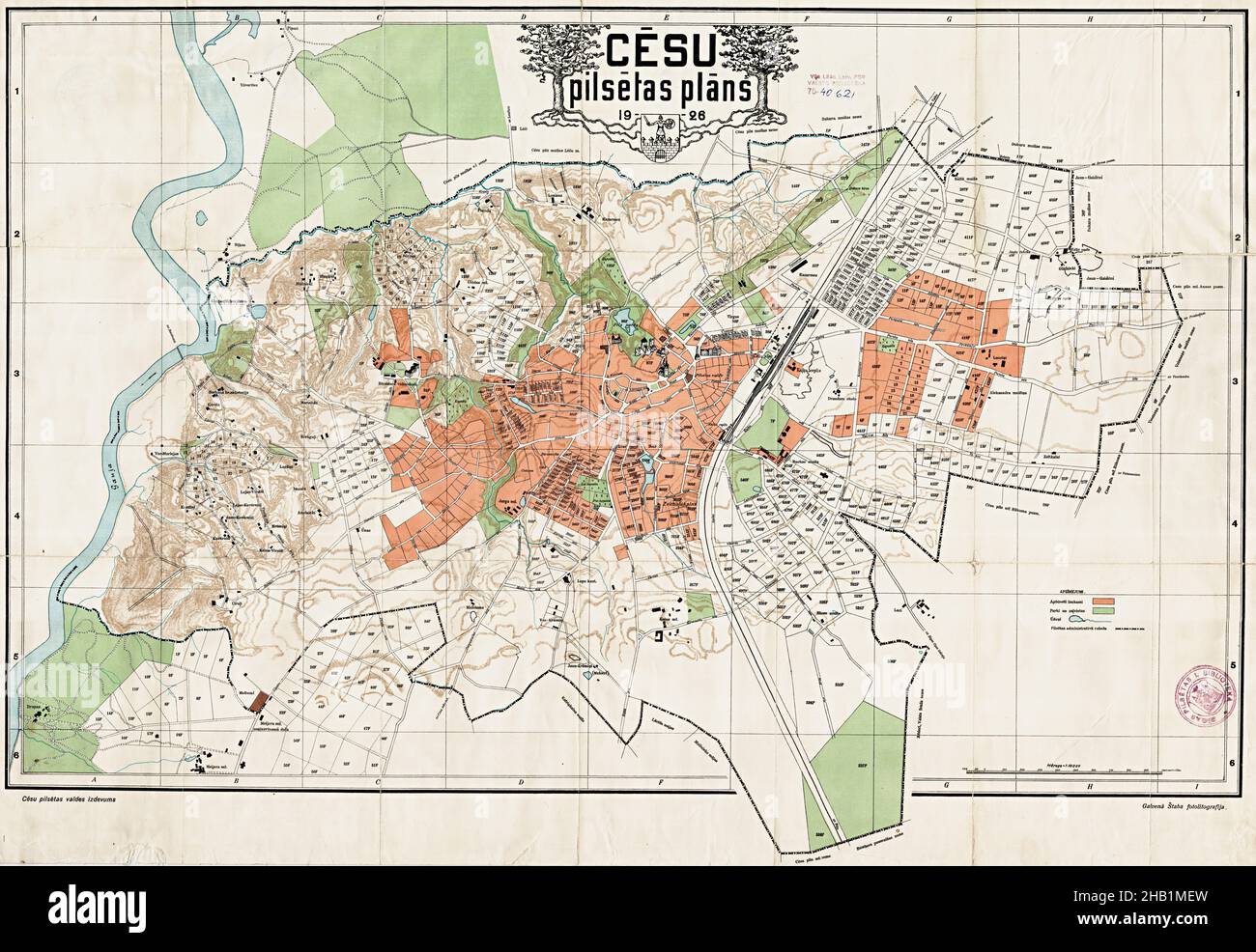 Cēsis Mao, Cēsis City, Cēsis Plan, Old Cēsis Map, Retro Cēsis Map, Retro Cēsis Plan, CesisCity Map, Cesis City, Cesis Plan, Cesis City Plan Stock Photo