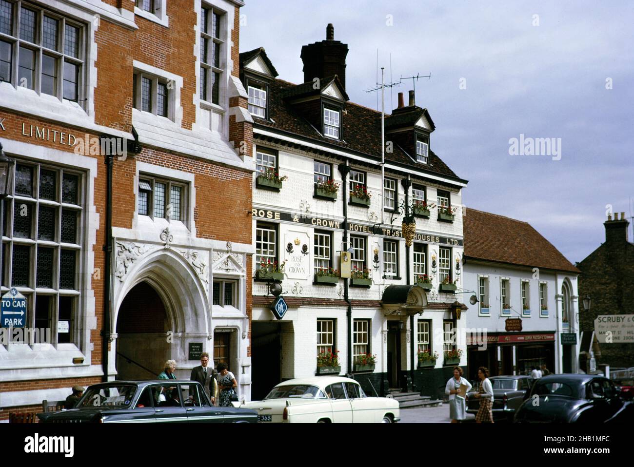 Rose and Crown hotel, Market Place, Saffron Walden, Essex, England in