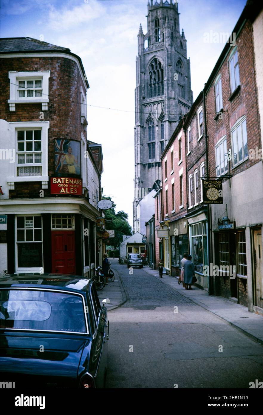 The Britannia Inn and shops in Church Street, Boston, Lincolnshire, England 1966 Stock Photo Alamy