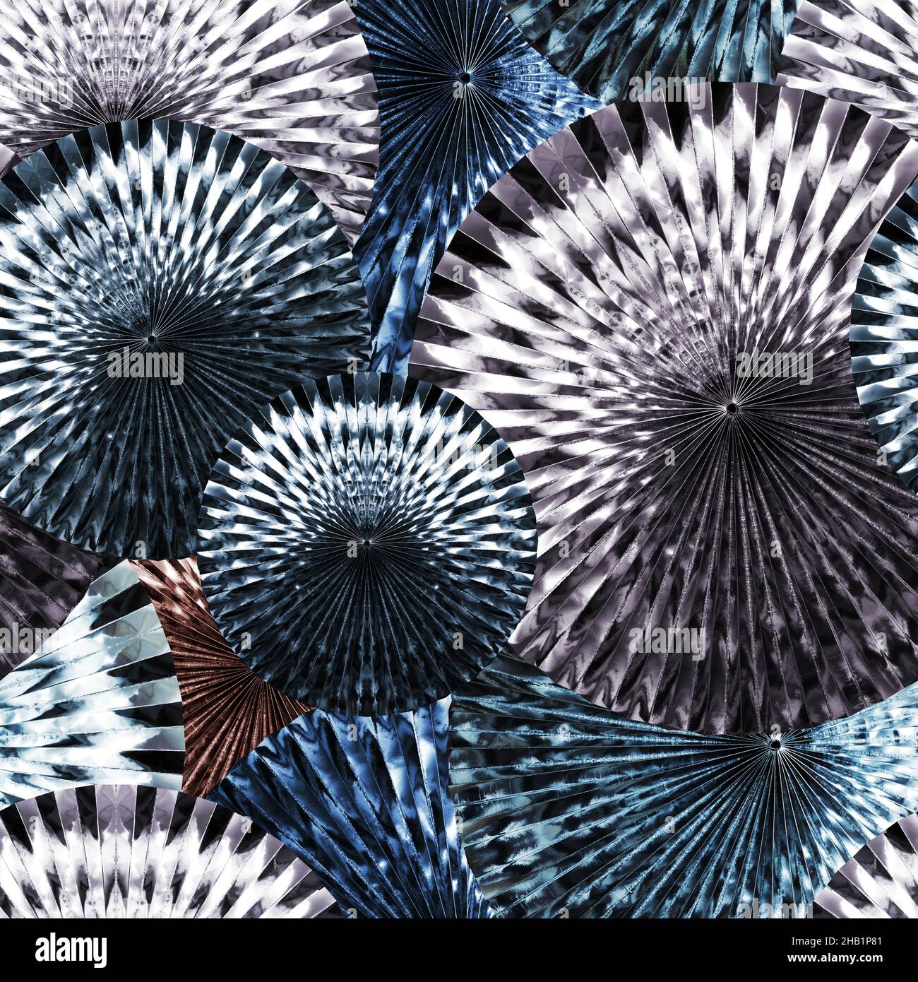 Metallic paper rosette decoration Stock Photo