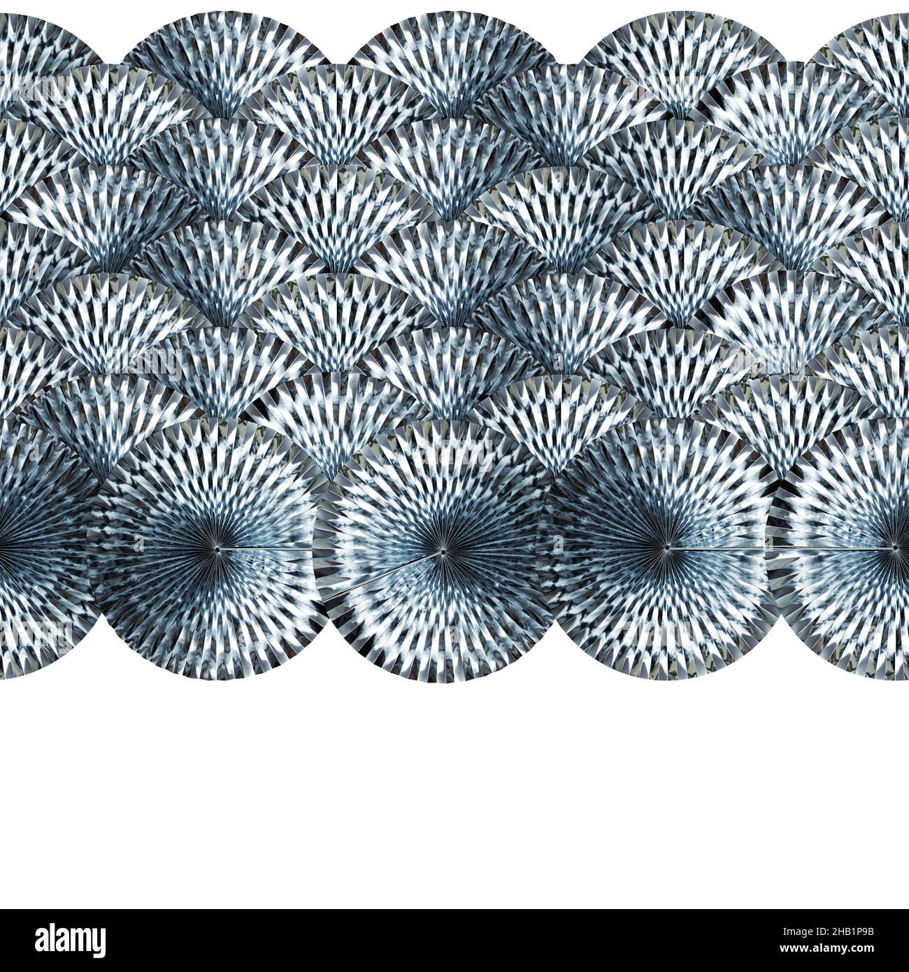 Metallic paper rosette decoration Stock Photo