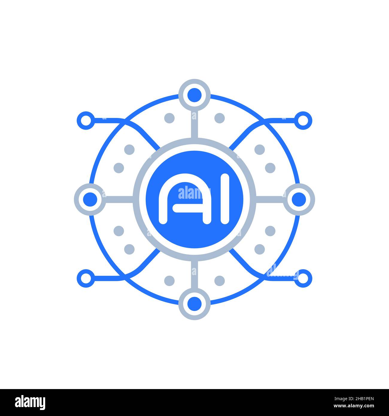 ai icon, artificial intelligence technology Stock Vector