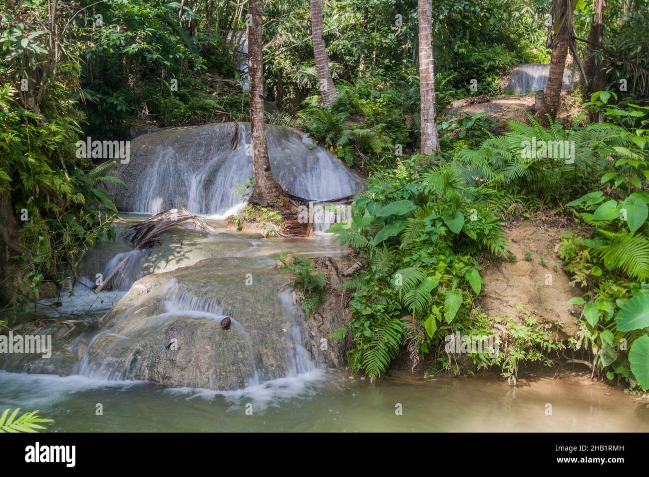 Lugnason Falls on Siquijor island, Philippines Stock Photo