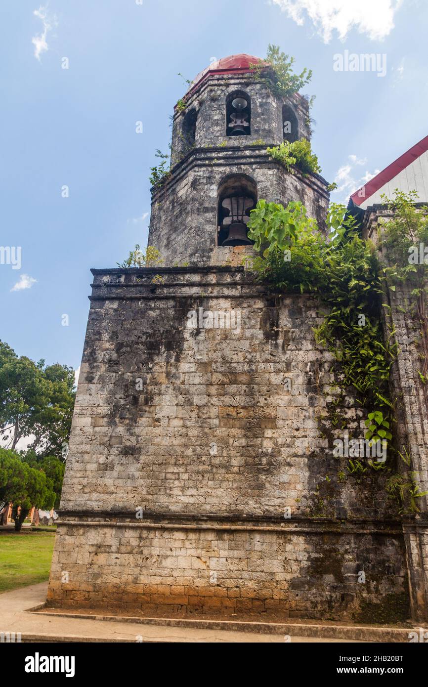 Bell tower of Lazi church on Siquijor island, Philippines. Stock Photo