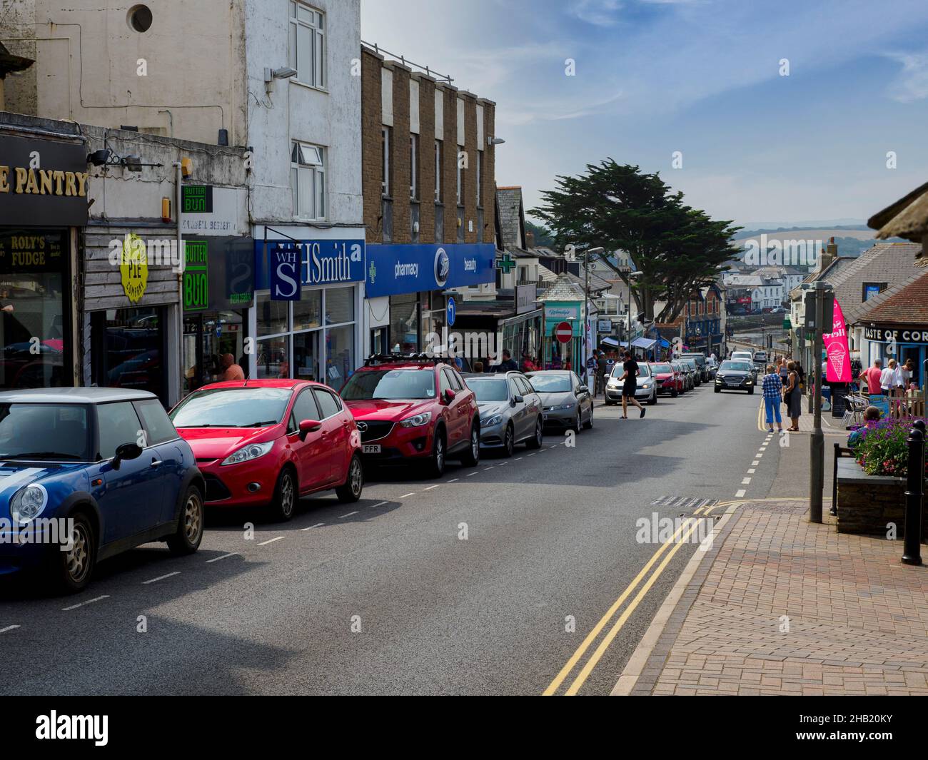 Bude town centre, Cornwall, UK Stock Photo Alamy