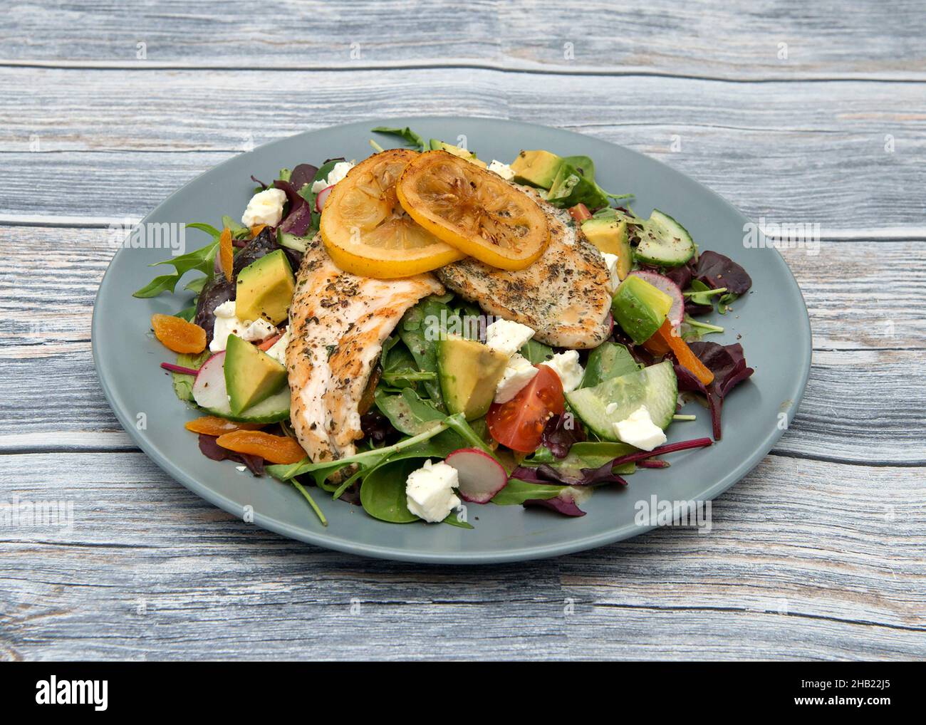 Grilled chicken salad Stock Photo