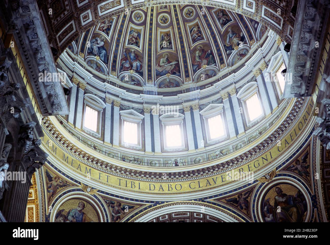 Cupola dome interior Basilica cathedral church of Saint Peter, Vatican city, Rome, Italy, 1974
