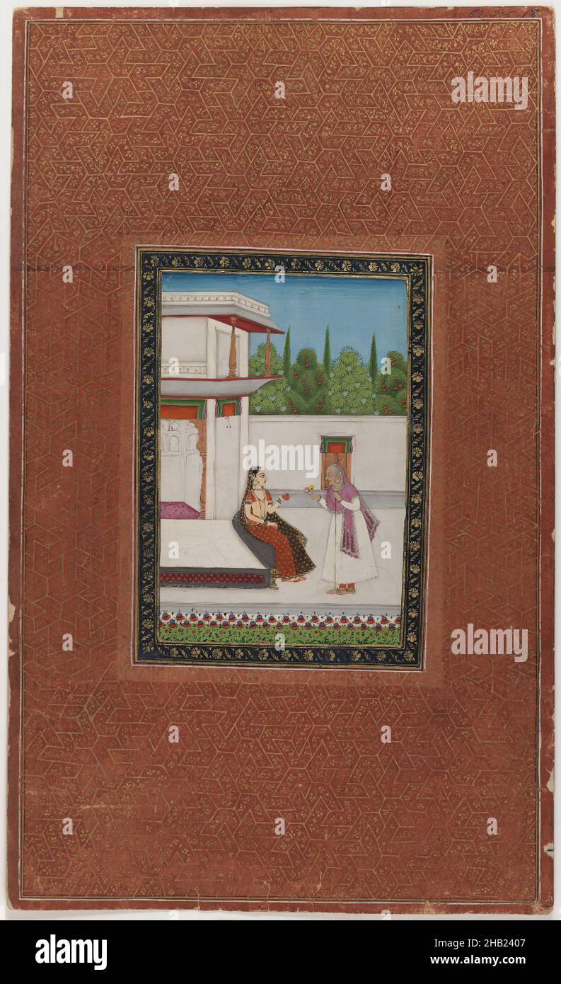 Rustic Painted Indian Mirror - 19thC (60 x 78 cm) Rustic Painted Indian Mirror - 19thC (60 x 78 cm)