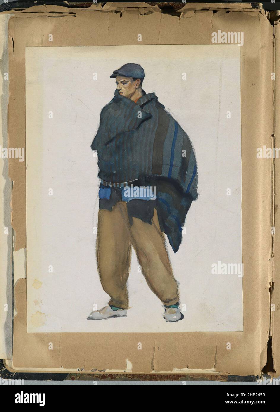 Spanish Sketch Mounted in Scrap Book, Edward Penfield, American, 1866