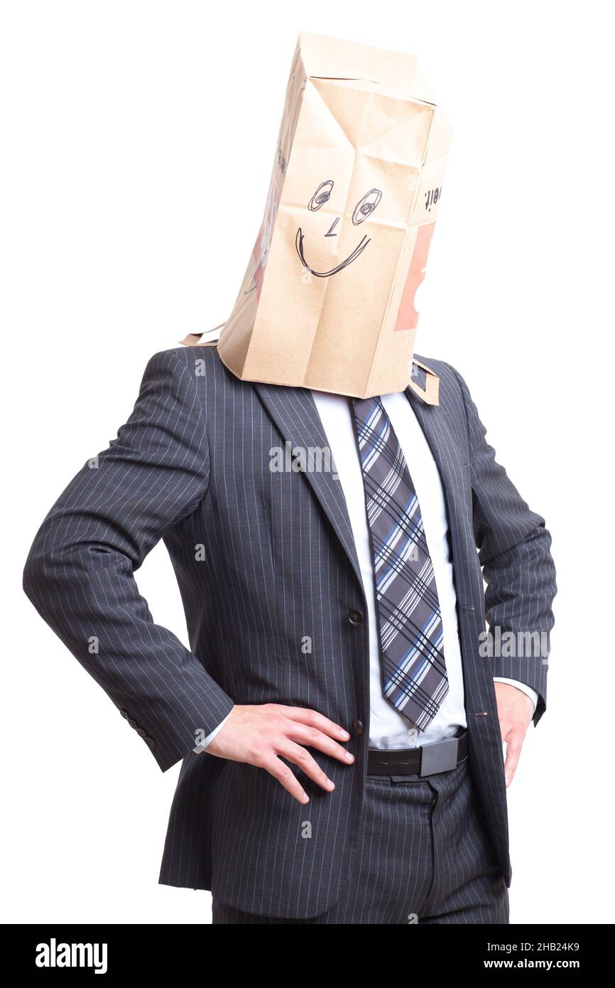 anonymous, man, paper bag, businessman, laughing, secret head, elegant, paper, bag, unrecognized, smiley, background, secret, funny, face, person, bus Stock Photo