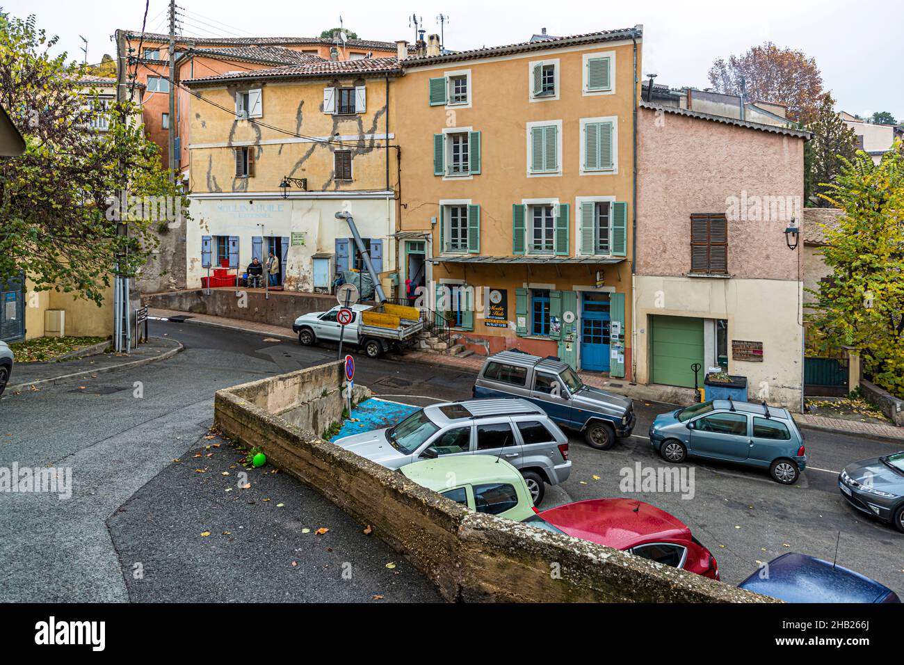 Traditional Oil Mill (Moulin a Huile Traditionnel). Completely inconspicuous on one of the oldest streets of Draguignan is the oil mill Moulin de Saint-Cassien, Department Var, Provence, France Stock Photo