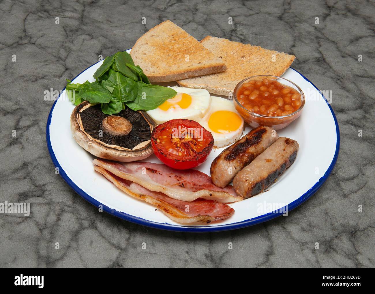 Full English breakfast Stock Photo