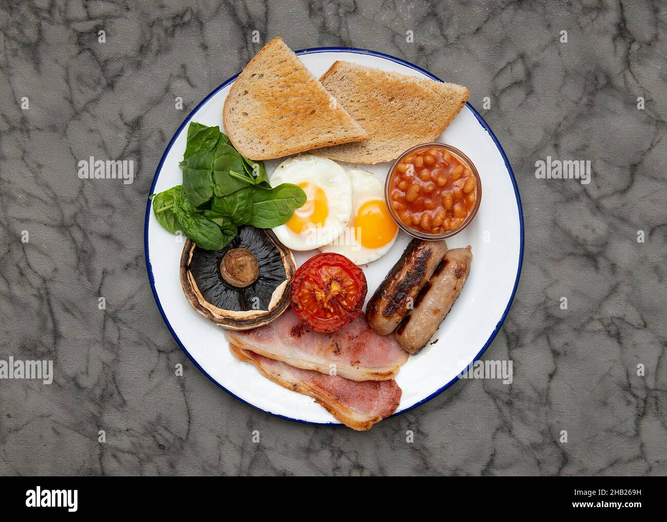 Full English breakfast Stock Photo