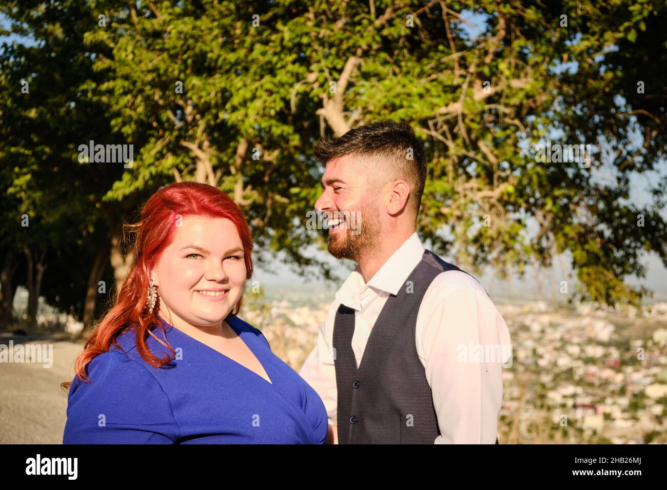 Couple in love on a romantic date Stock Photo
