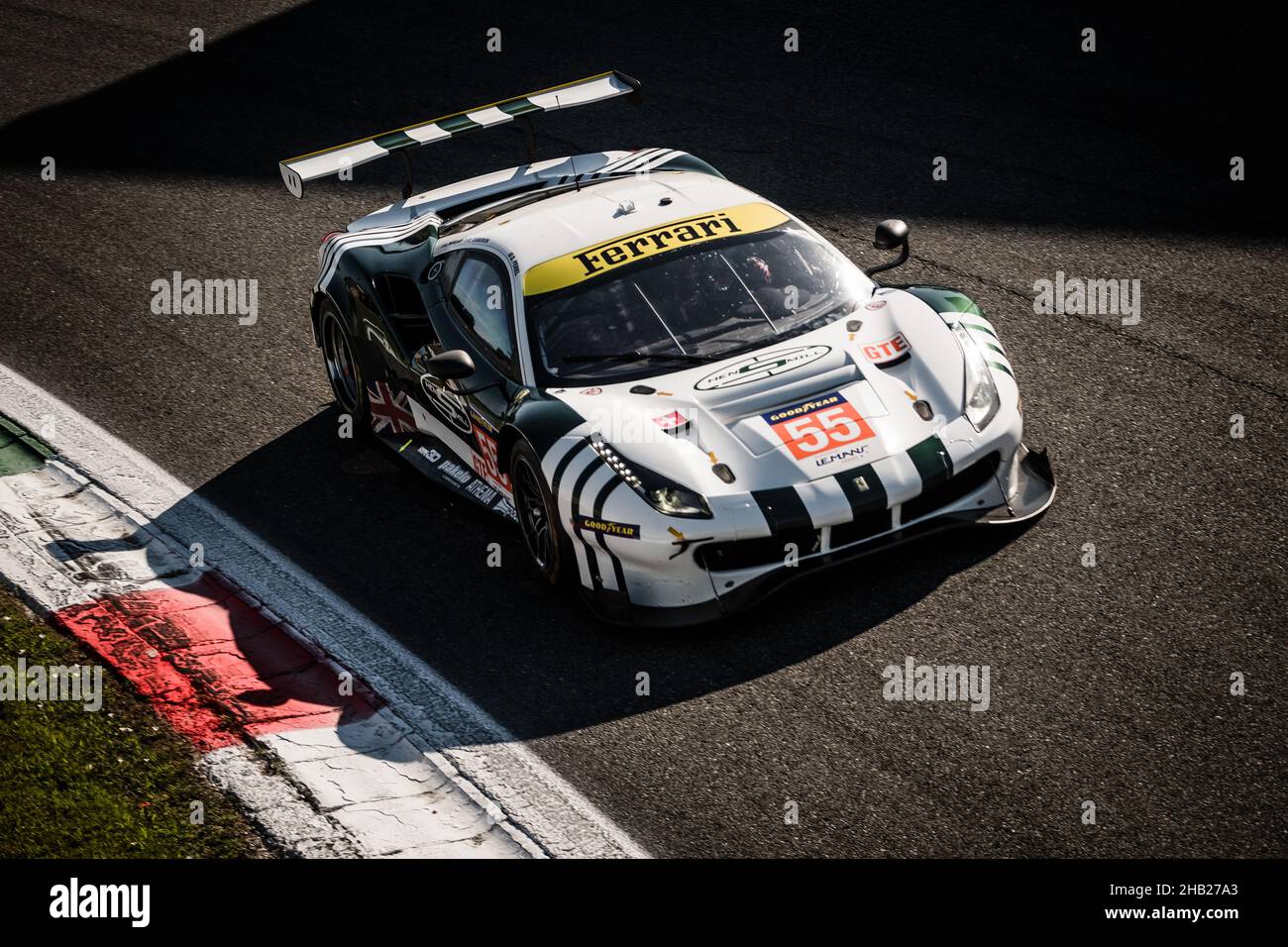 #55, SPIRIT OF RACE, CHE, Ferrari 488 GTE EVO, Duncan Cameron (GBR), Matthew Griffin (IRL), David Perel (ZAF) 2021 European Le Mans Series, Monza, Ita Stock Photo