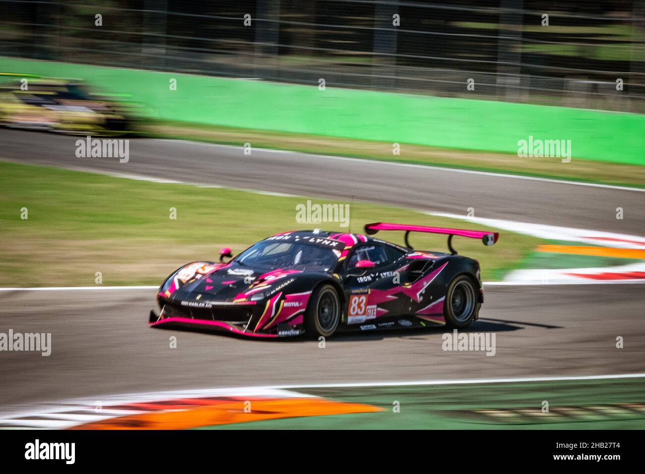 #83, IRON LYNX, ITA, Ferrari 488 GTE EVO, Rahel Frey (CHE), Michelle Gatting (DNK), Manuela Gostner (ITA) 2021 European Le Mans Series, Monza, Italy. Stock Photo