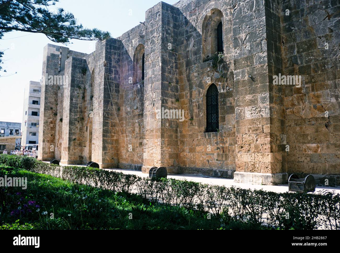 Crusader church the  Cathedral of Our Lady of Tortosa, Tartous, Syria in 1998 Stock Photo