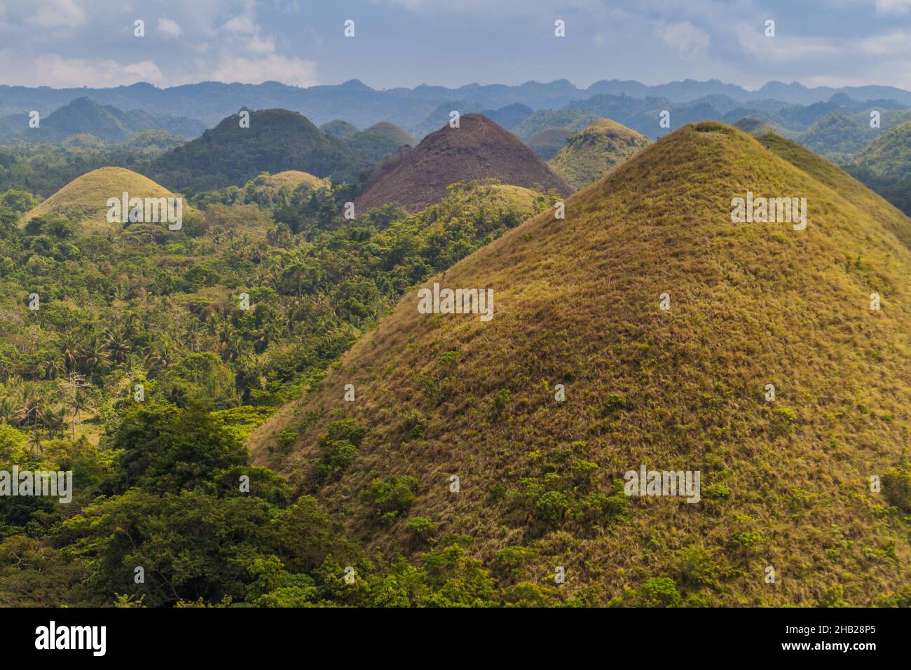 Geological formation The Chocolate Hills on Bohol island, Philippines Stock Photo Alamy