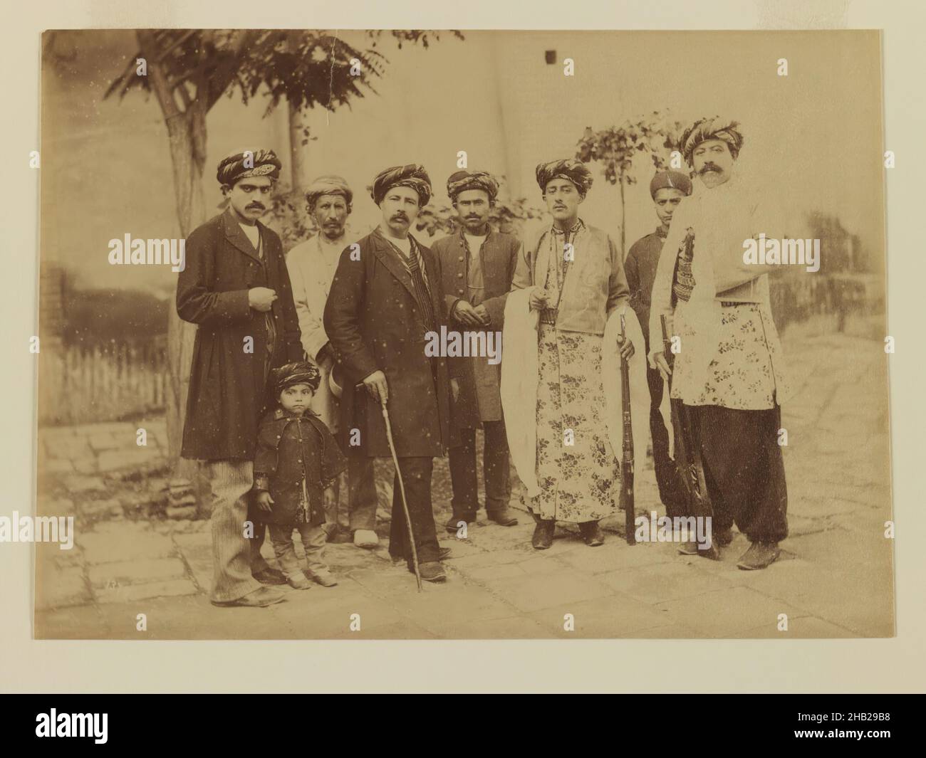 Albumen silver photograph, 19th century, Qajar, Qajar Period, 13 9/16 x ...