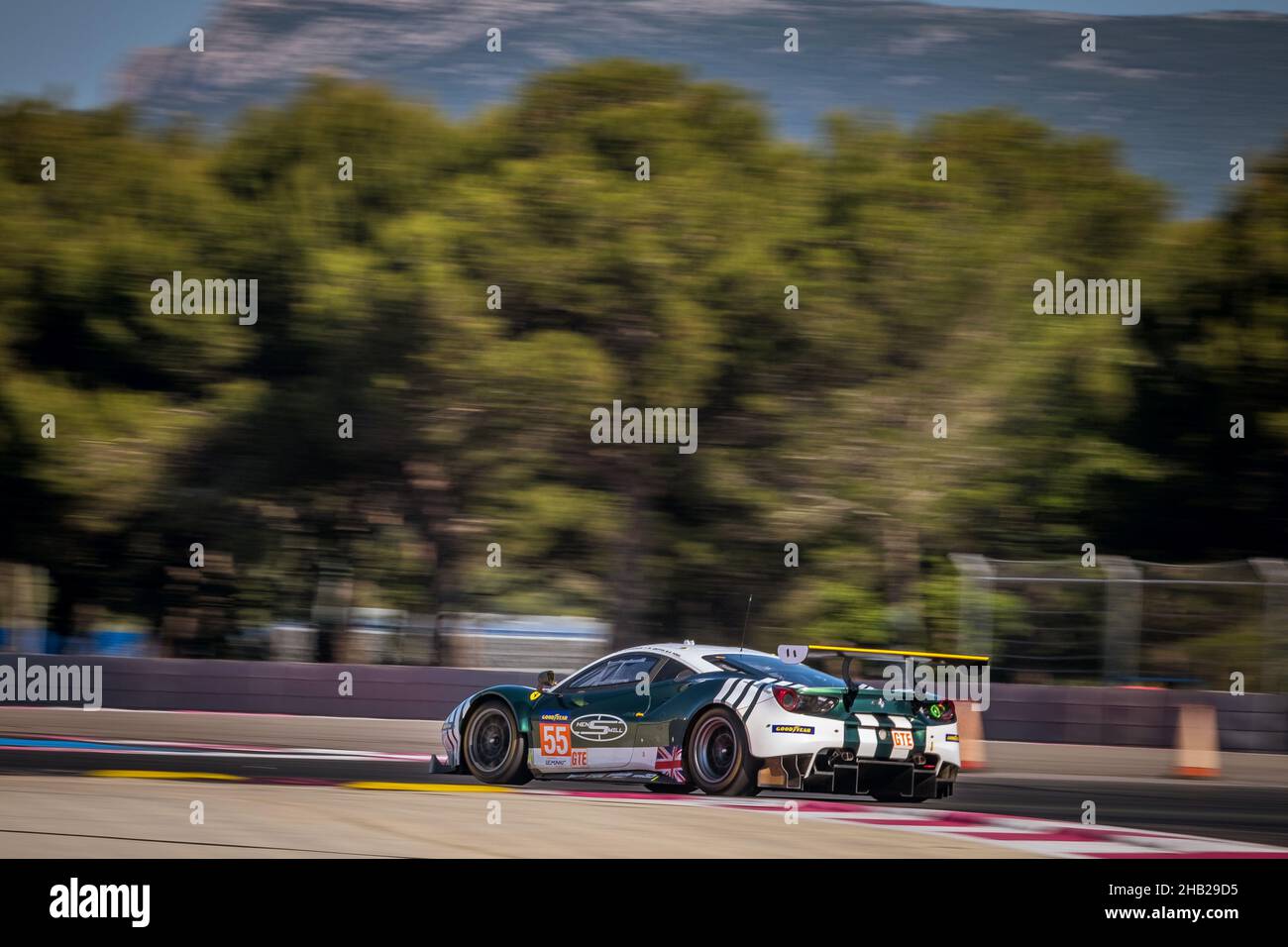 55, SPIRIT OF RACE, CHE, Ferrari 488 GTE EVO, Duncan Cameron (GBR), Matthew Griffin (IRL), David Perel (ZAF) 2021 European Le Mans Series, Le Castelle Stock Photo