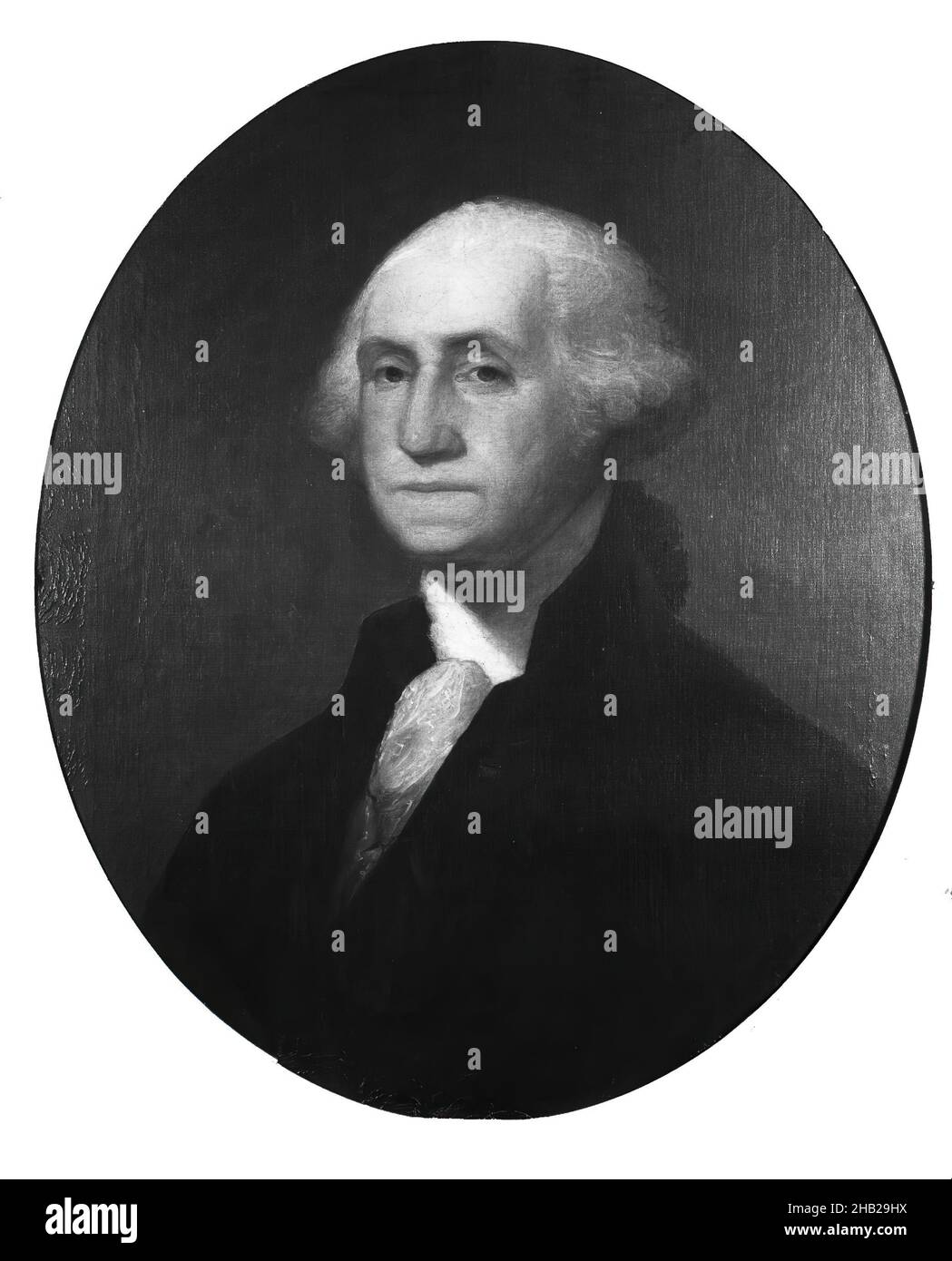 George Washington, after Gilbert Stuart, James Frothingham, American, 1786-1864, Oil on canvas, ca. 1860, 30 1/8 x 25 3/16 in., 76.5 x 64 cm, painting Stock Photo