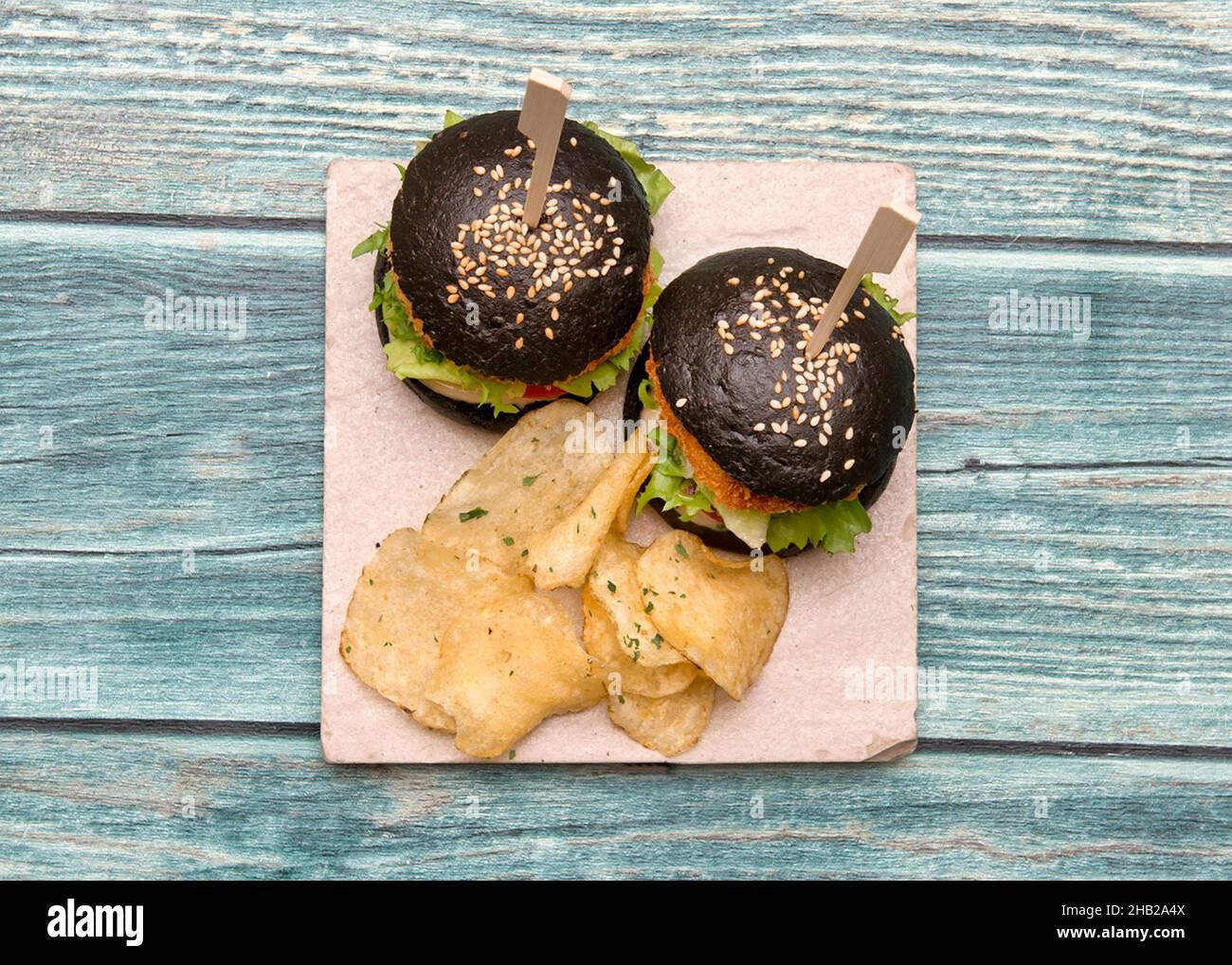 Pescad mini burger hi-res stock photography and images - Alamy