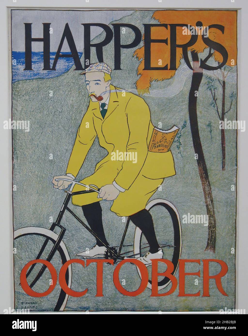 Harper's Poster, Edward Penfield, American, 1866-1925, Lithograph on wove paper, 1894, Sheet: 17 3/4 x 13 1/4 in., 45.1 x 33.7 cm Stock Photo