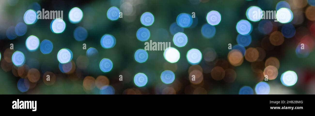 Abstract blue bokeh Christmas lights background Stock Photo - Alamy