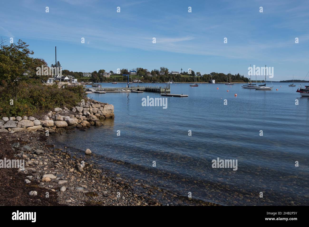 Chester Front harbour and Yacht Club, Nova Scotia, Canada Stock Photo