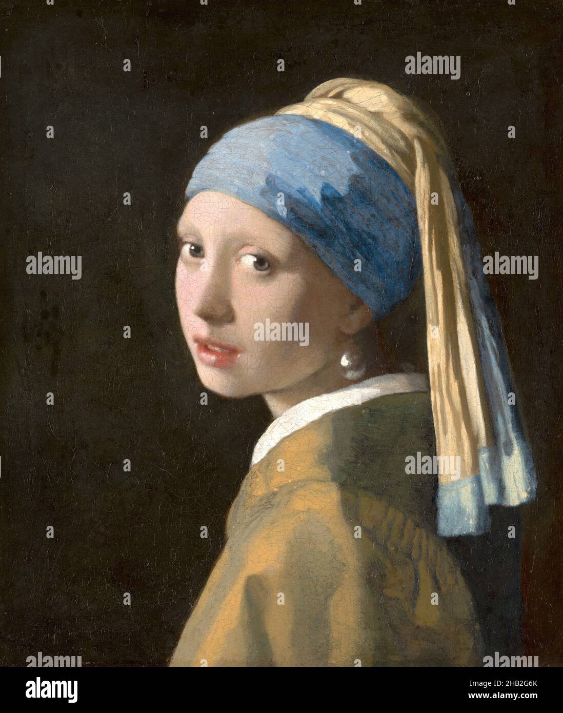 Girl with a Pearl Earring, Johannes Vermeer, c. 1665 Stock Photo
