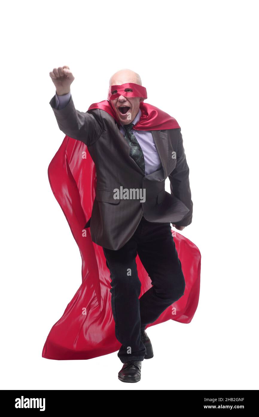 business man in a superhero mask and Cape Stock Photo - Alamy
