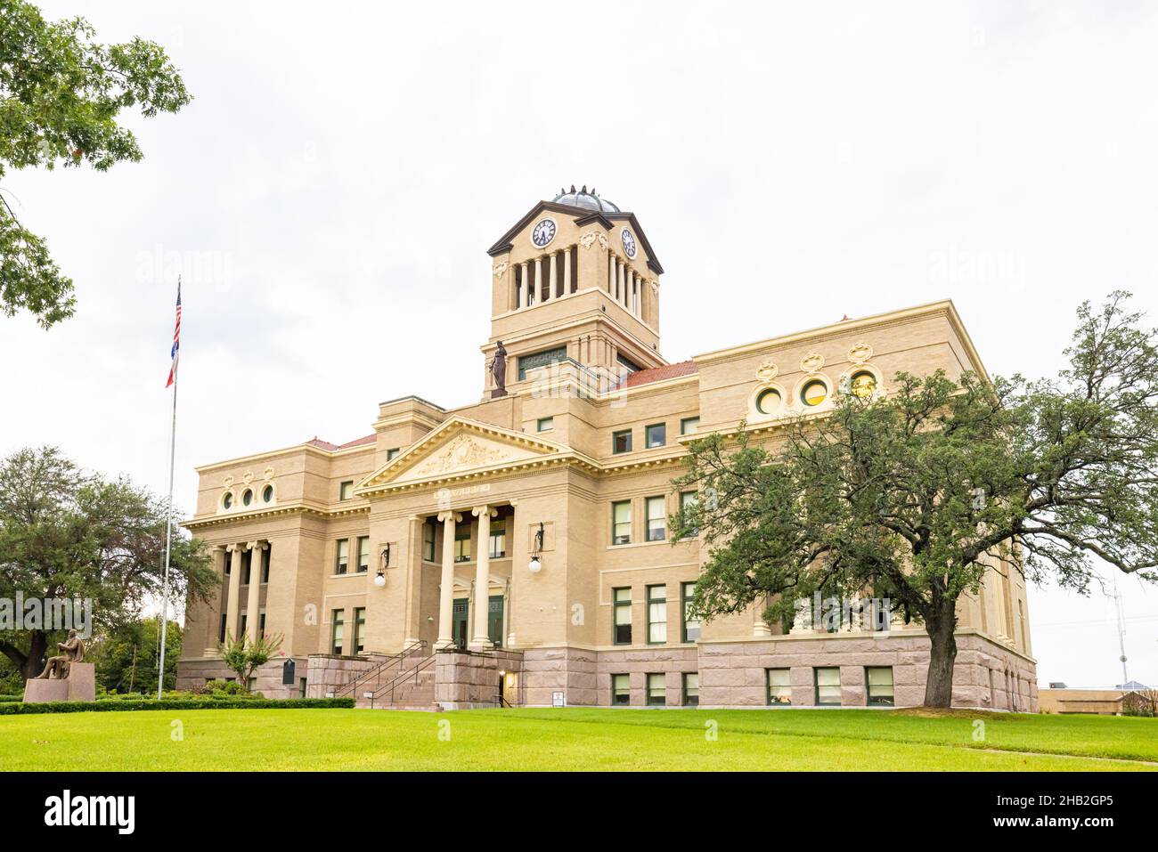 Corsicana, Texas, USA - August 17, 2021: The Navarro County Courthouse Stock Photo