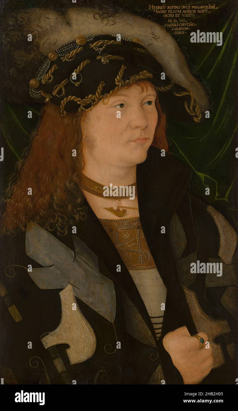 Portrait of Henry V 1479-1552, Duke of Mecklenburg, Jacopo de' Barbari, attributed to, 1507 Stock Photo