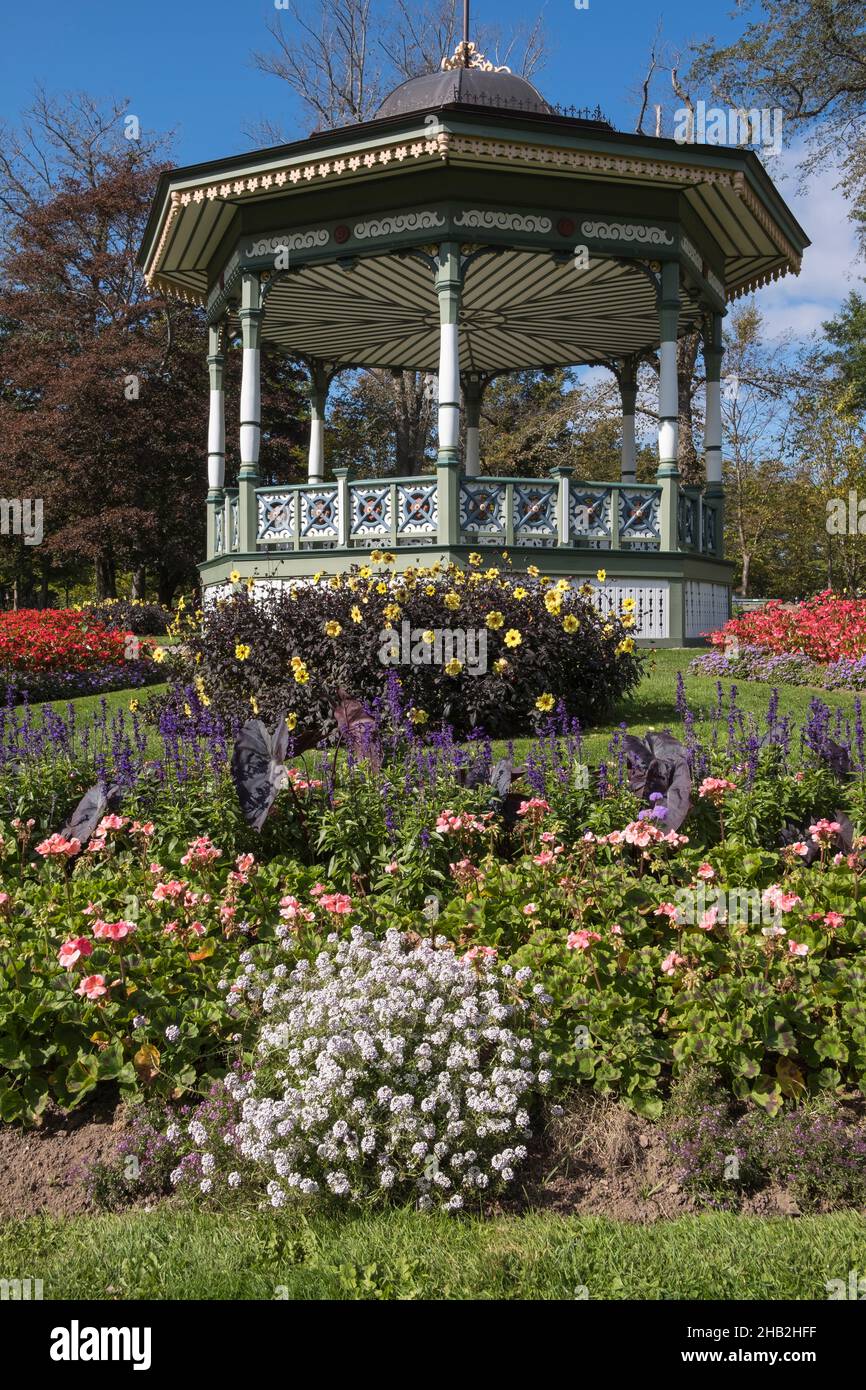Halifax Public Gardens with flowers, Downtown Halifax, Nova Scotia