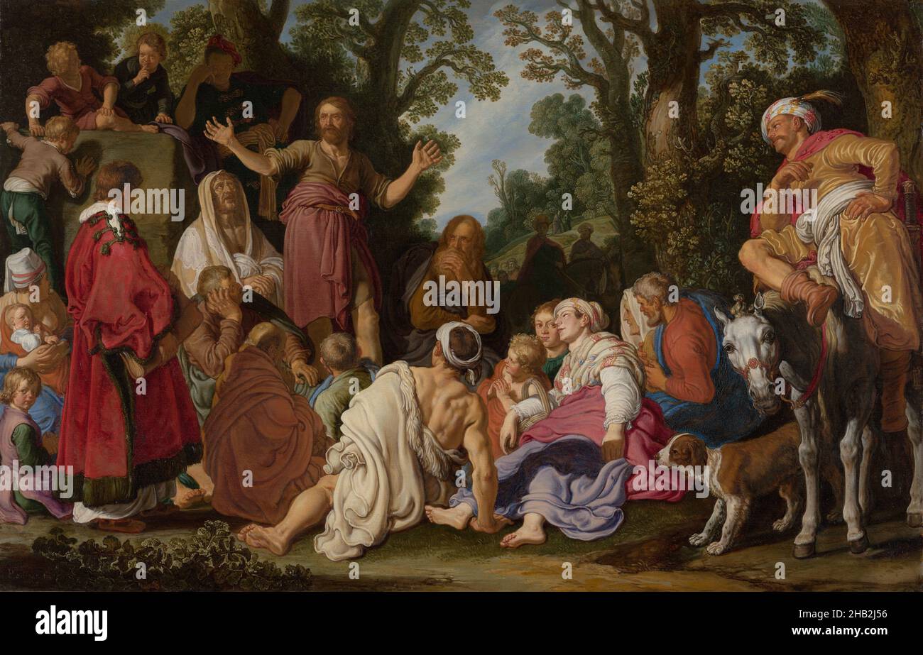 The Preaching of John the Baptist, Pieter Lastman, 1627 Stock Photo Alamy