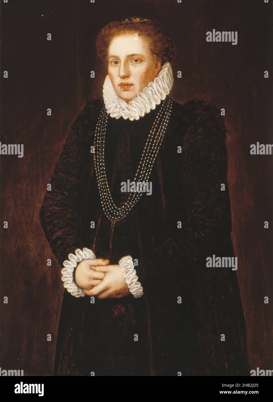 Portrait of Françoise de Witte died 1605/6, Anonymous, Northern Netherlands, c. 1580 - 1590 Stock Photo
