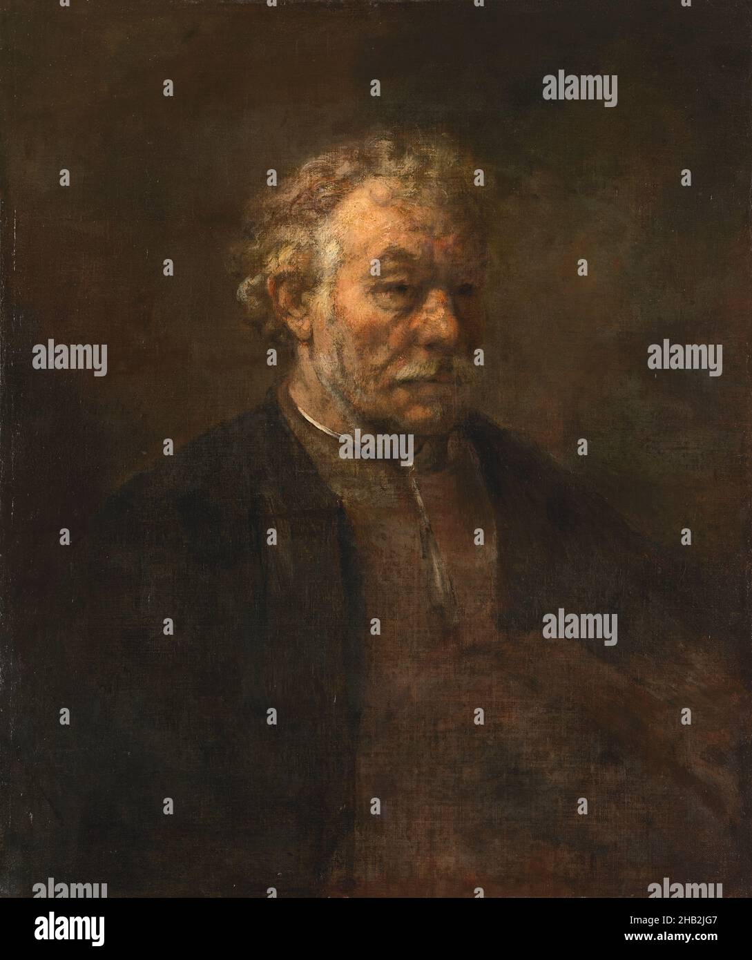 Study of an old man, Rembrandt van Rijn, 1650 Stock Photo - Alamy
