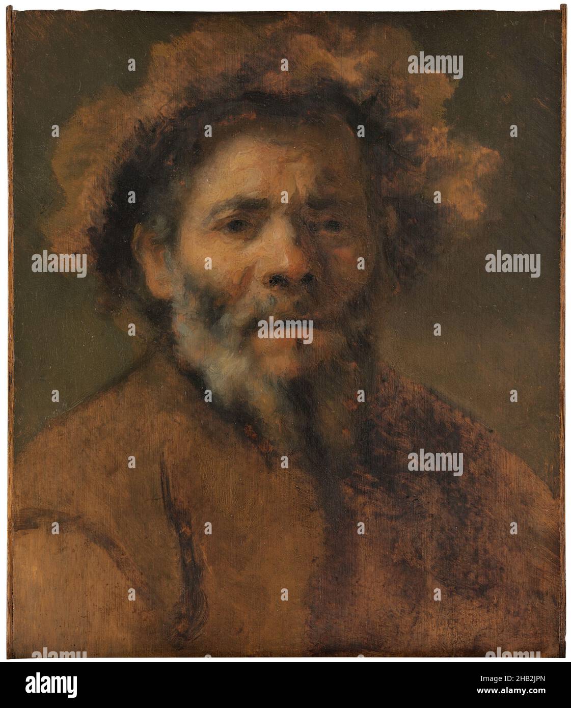Study of an old man, Rembrandt van Rijn, circle of Stock Photo - Alamy